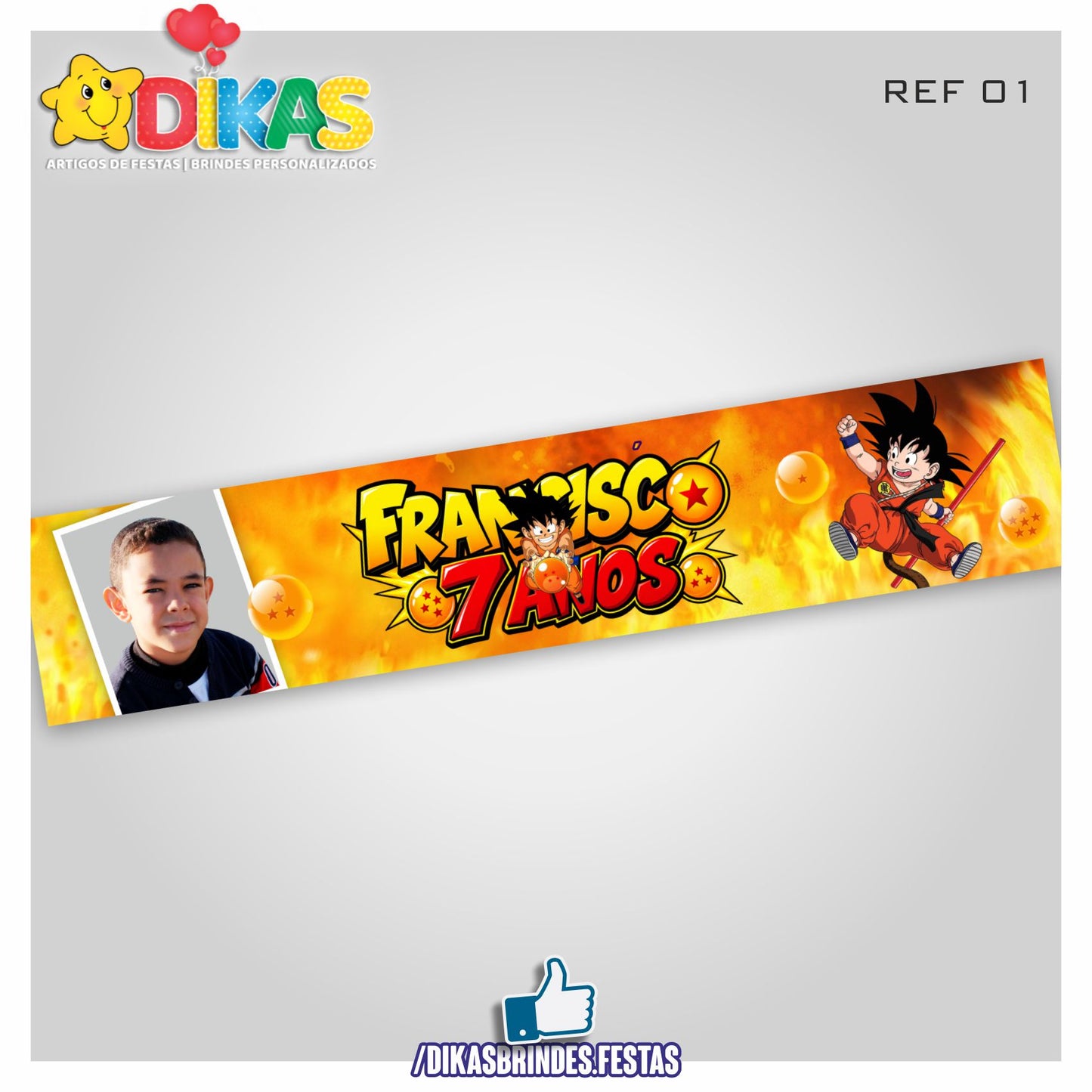 FAIXA TEMÁTICA E/OU PERSONALIZADA - DRAGON BALL