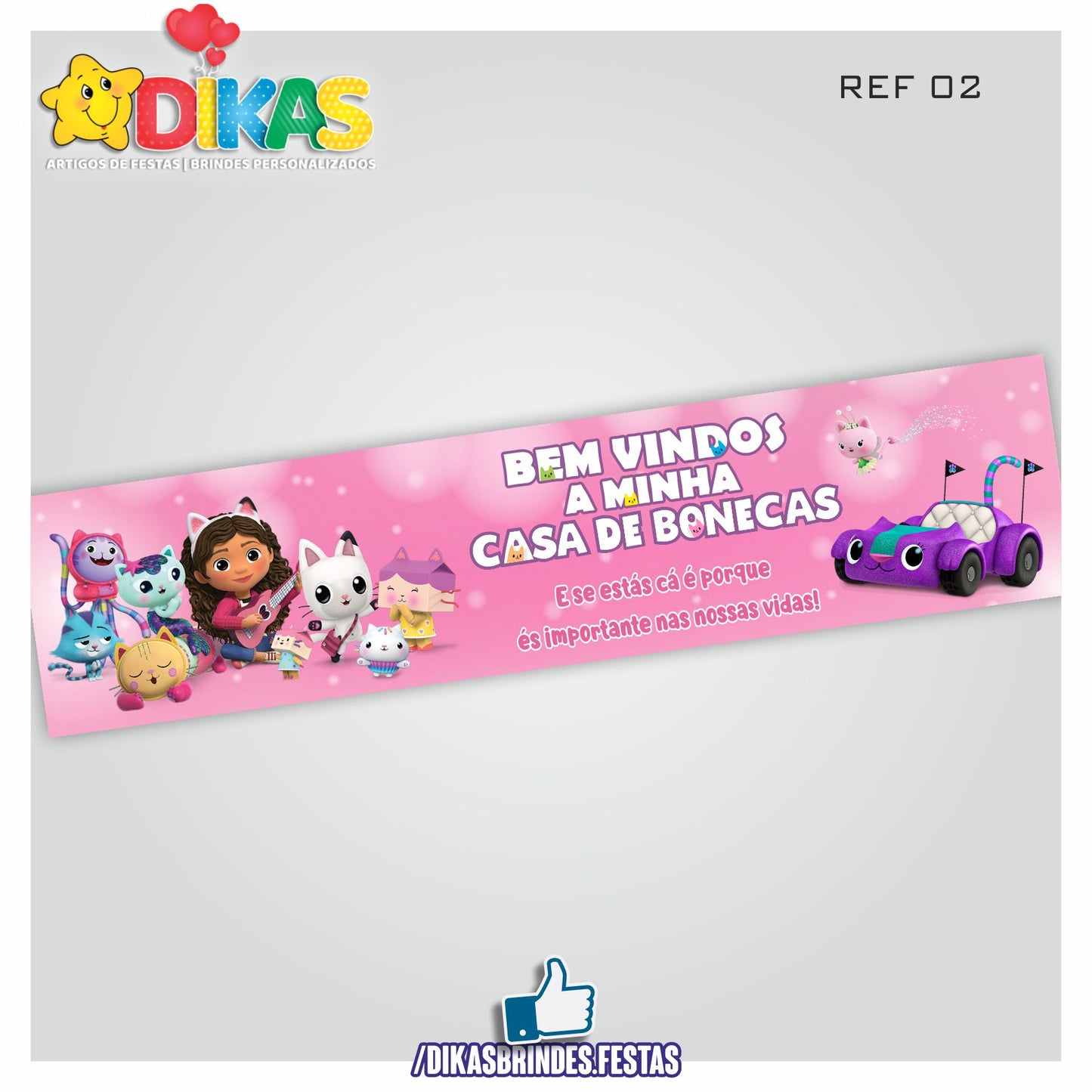 FAIXA TEMÁTICA E/OU PERSONALIZADA - GABBY