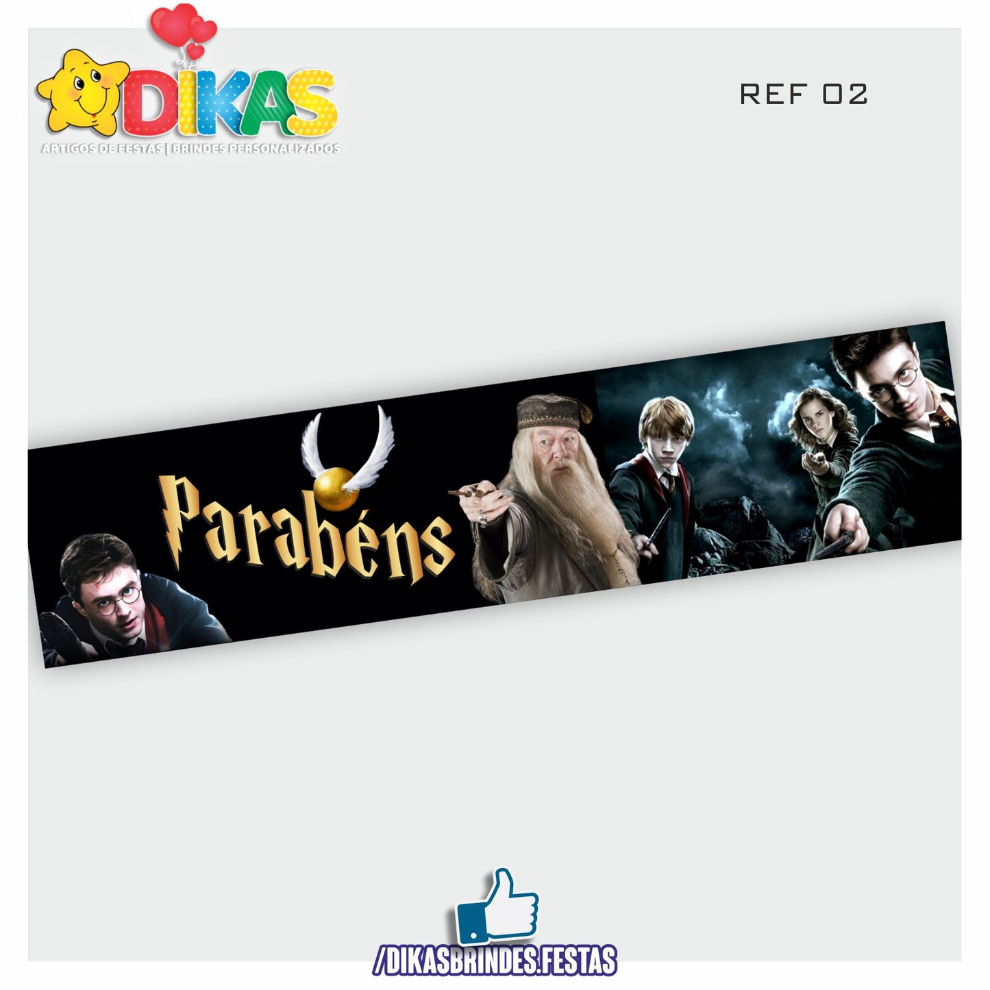 FAIXA TEMÁTICA E/OU PERSONALIZADA - HARRY POTTER