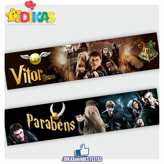 FAIXA TEMÁTICA E/OU PERSONALIZADA - HARRY POTTER
