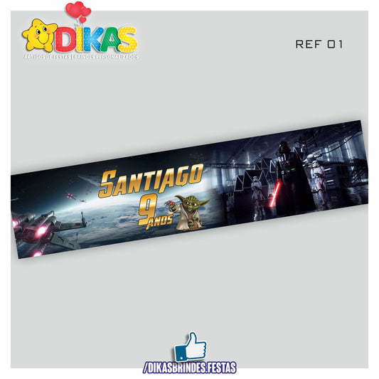 FAIXA TEMÁTICA E/OU PERSONALIZADA - STAR WARS