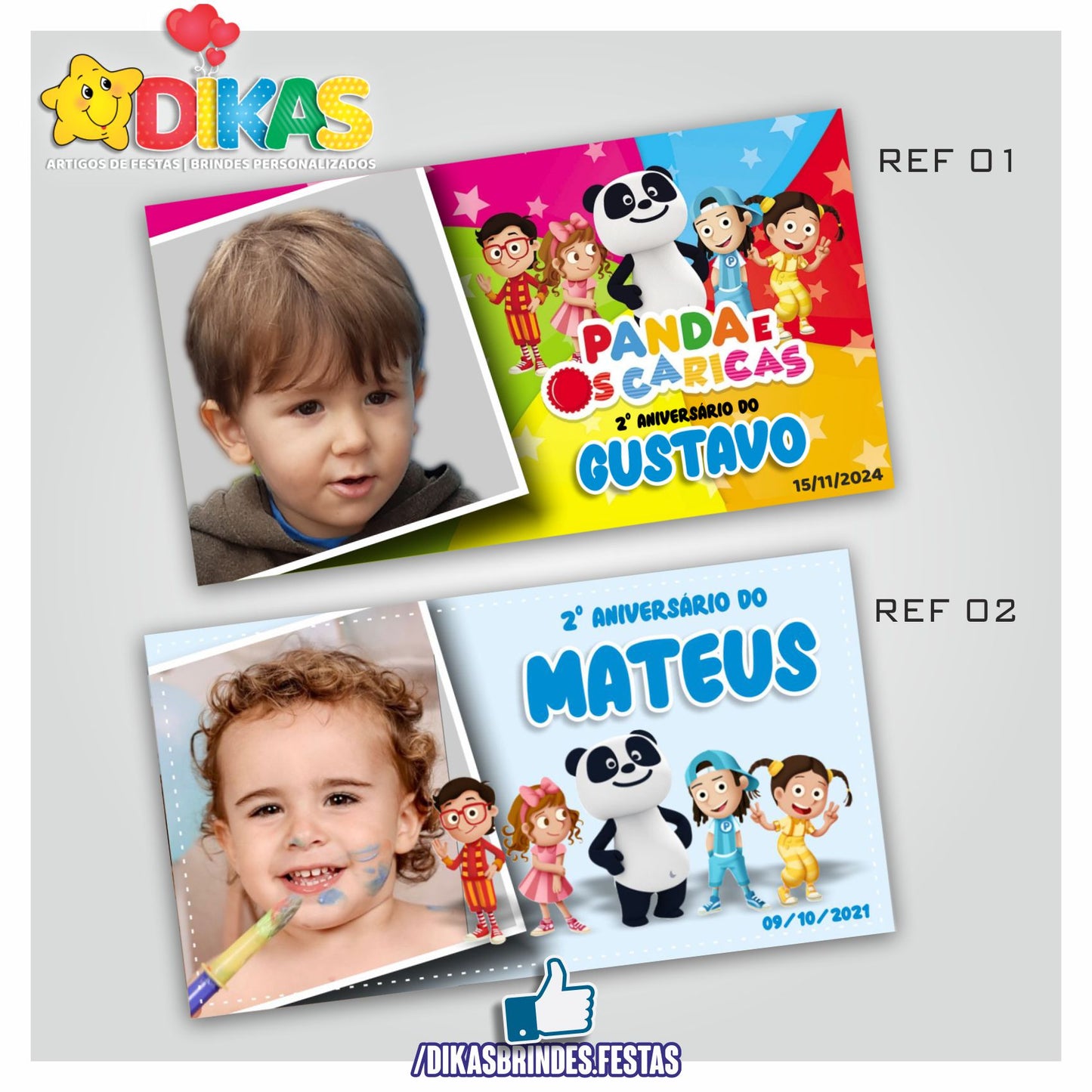 IMAN PERSONALIZADO - PANDA E OS CARICAS