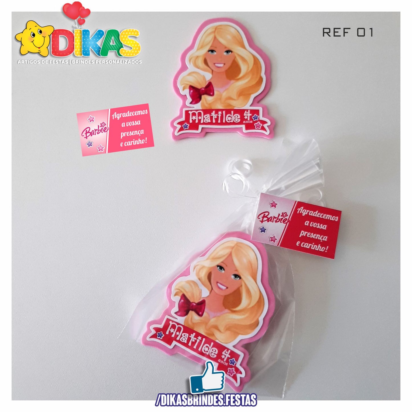 IMAN ARTESANAL PERSONALIZADO - BARBIE