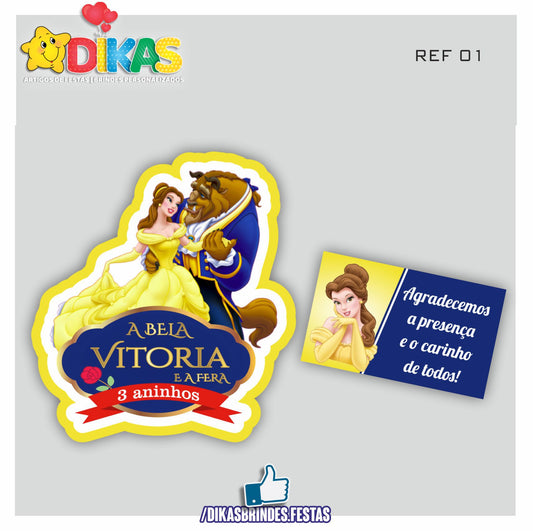 IMAN ARTESANAL PERSONALIZADO - A BELA E A FERA