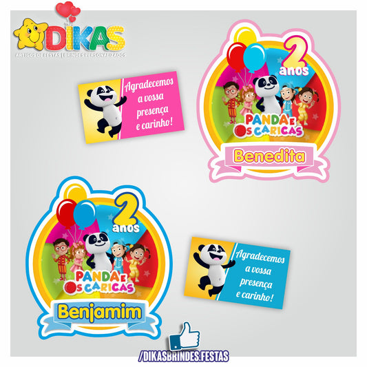 IMAN ARTESANAL PERSONALIZADO - PANDA E OS CARICAS