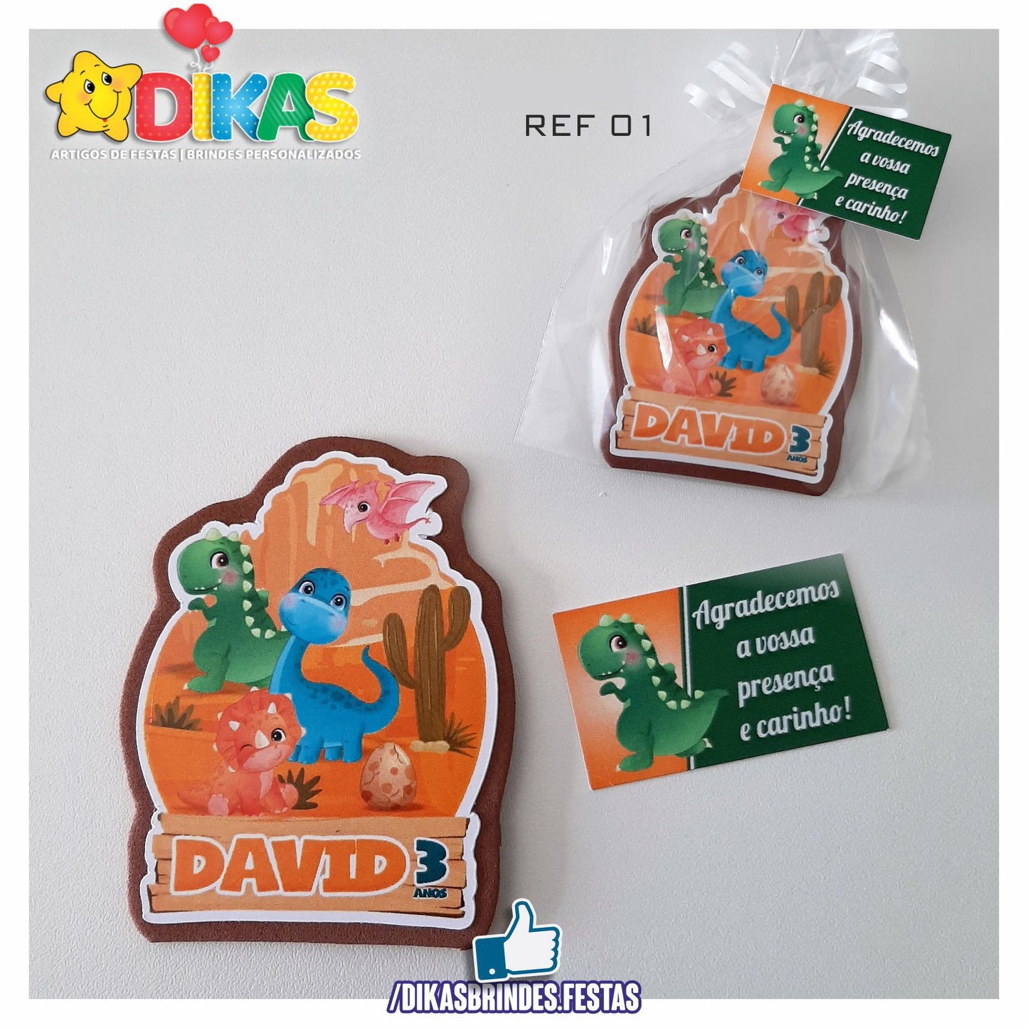 IMAN ARTESANAL PERSONALIZADO - DINOSSAUROS