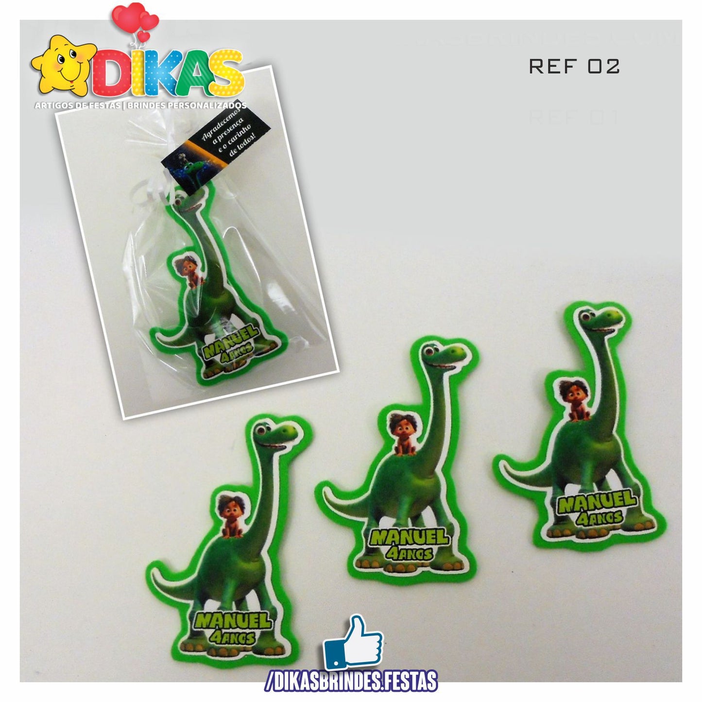 IMAN ARTESANAL PERSONALIZADO - DINOSSAUROS
