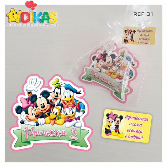 IMAN ARTESANAL PERSONALIZADO - MICKEY E OS AMIGOS