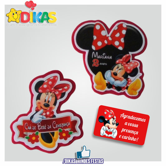 IMAN ARTESANAL PERSONALIZADO - MINNIE VERMELHA