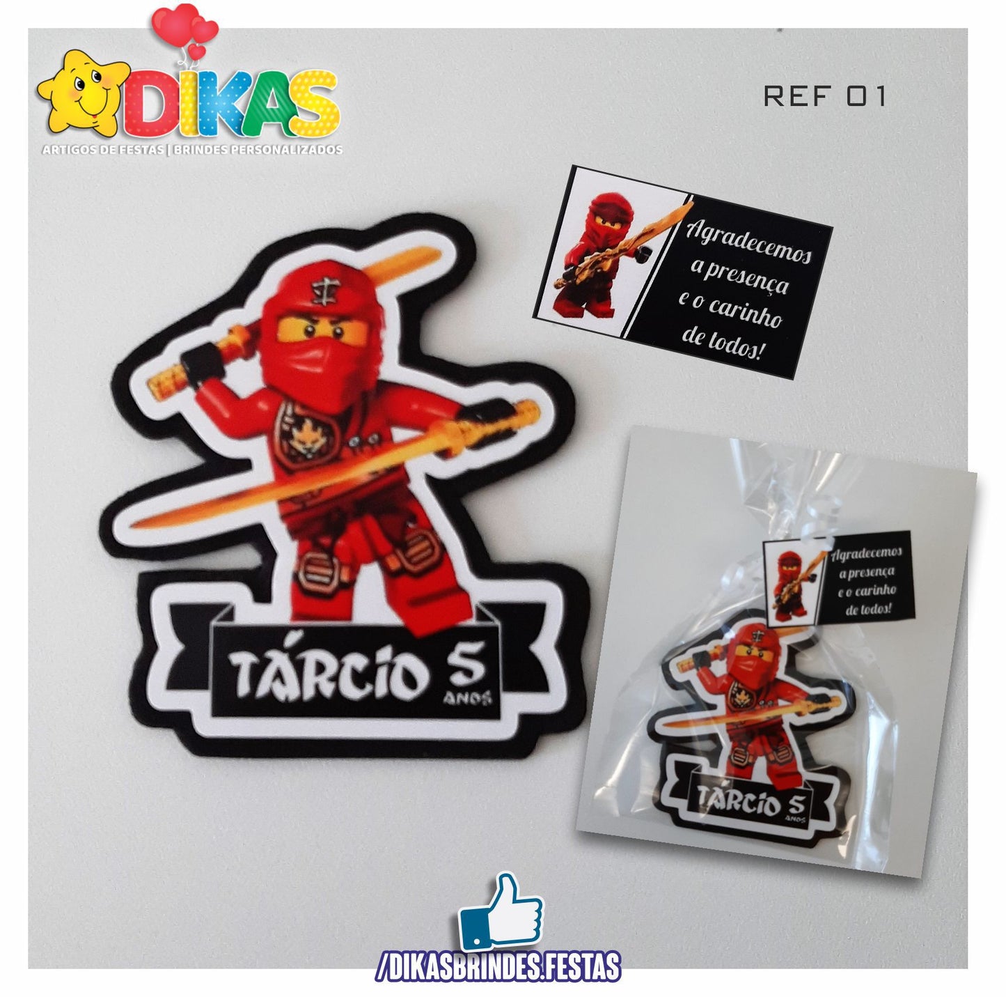 IMAN ARTESANAL PERSONALIZADO - NINJAGO
