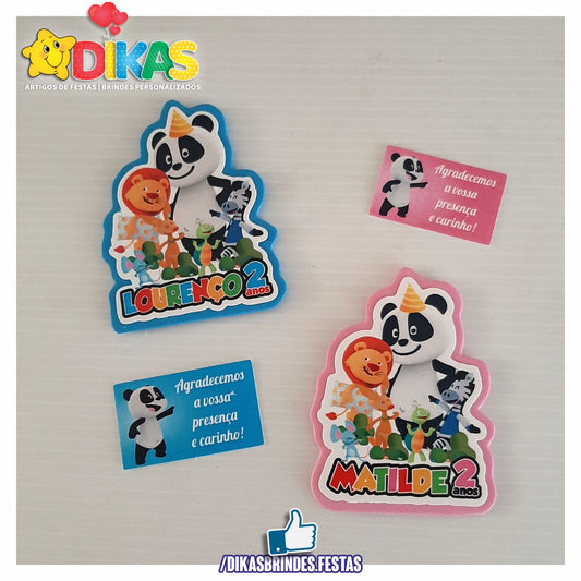 IMAN ARTESANAL PERSONALIZADO - PANDA E OS AMIGOS
