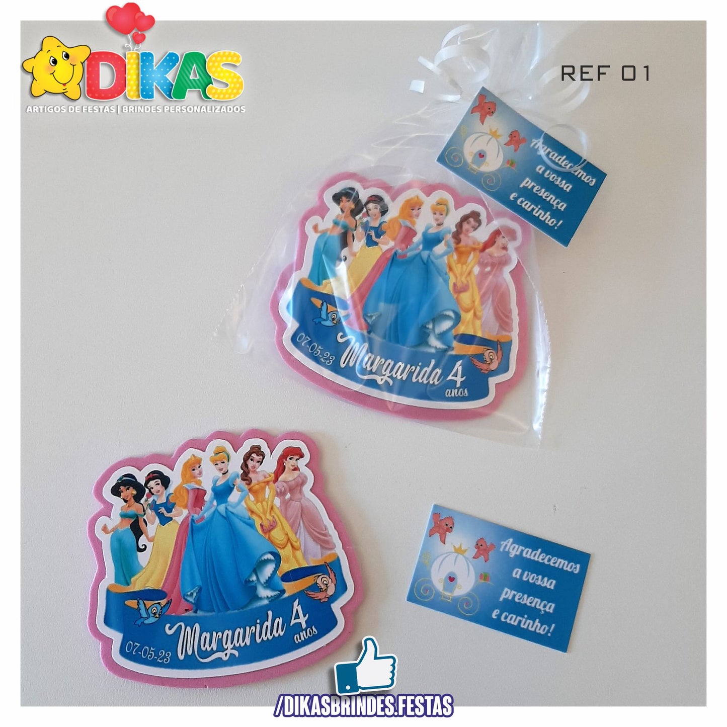 IMAN ARTESANAL PERSONALIZADO - PRINCESAS DISNEY