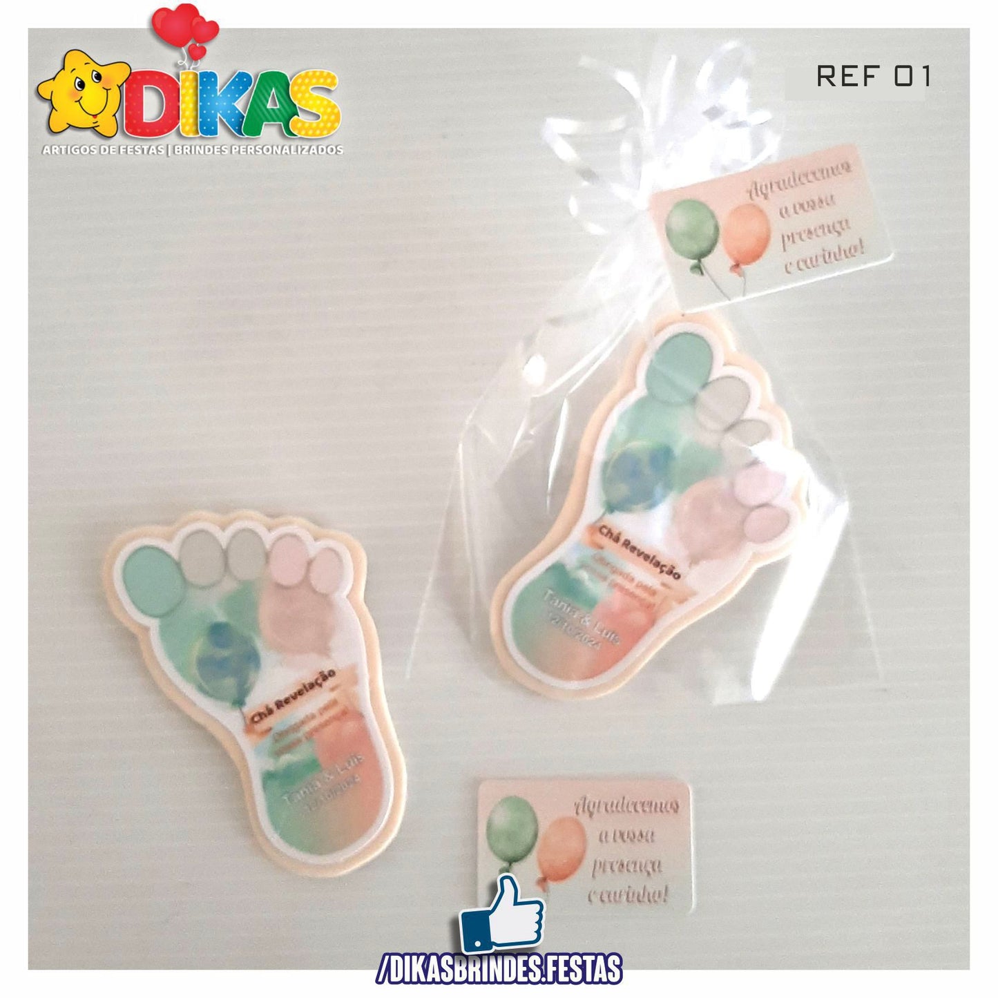 IMAN ARTESANAL PERSONALIZADO - CHÁ REVELAÇÃO