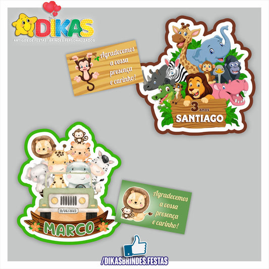 IMAN ARTESANAL PERSONALIZADO - ANIMAIS DA SELVA