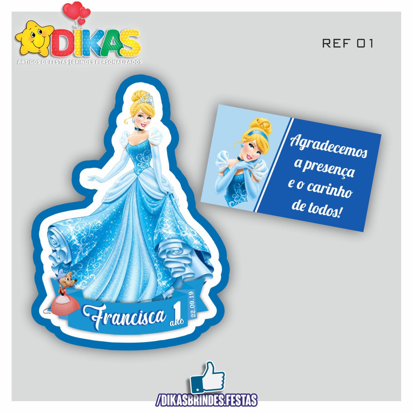 IMAN ARTESANAL PERSONALIZADO - CINDERELA