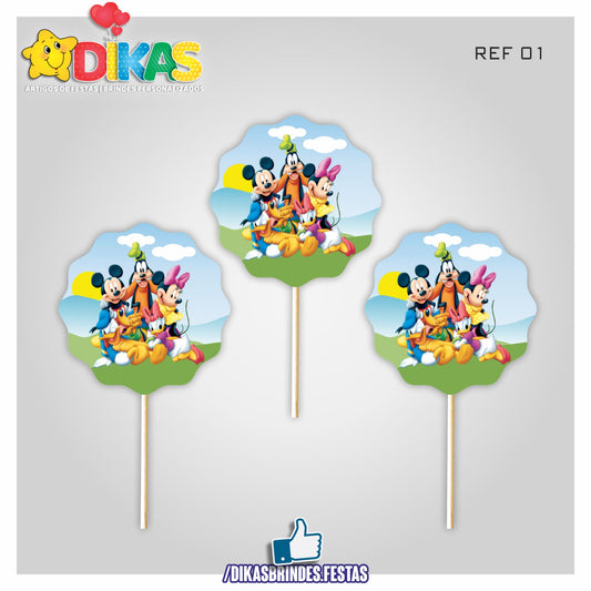 TOPPERS SIMPLES - MICKEY E OS AMIGOS