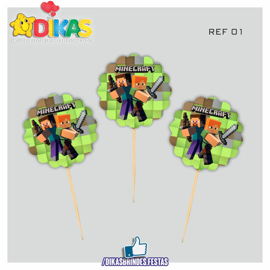 TOPPERS SIMPLES - MINECRAFT