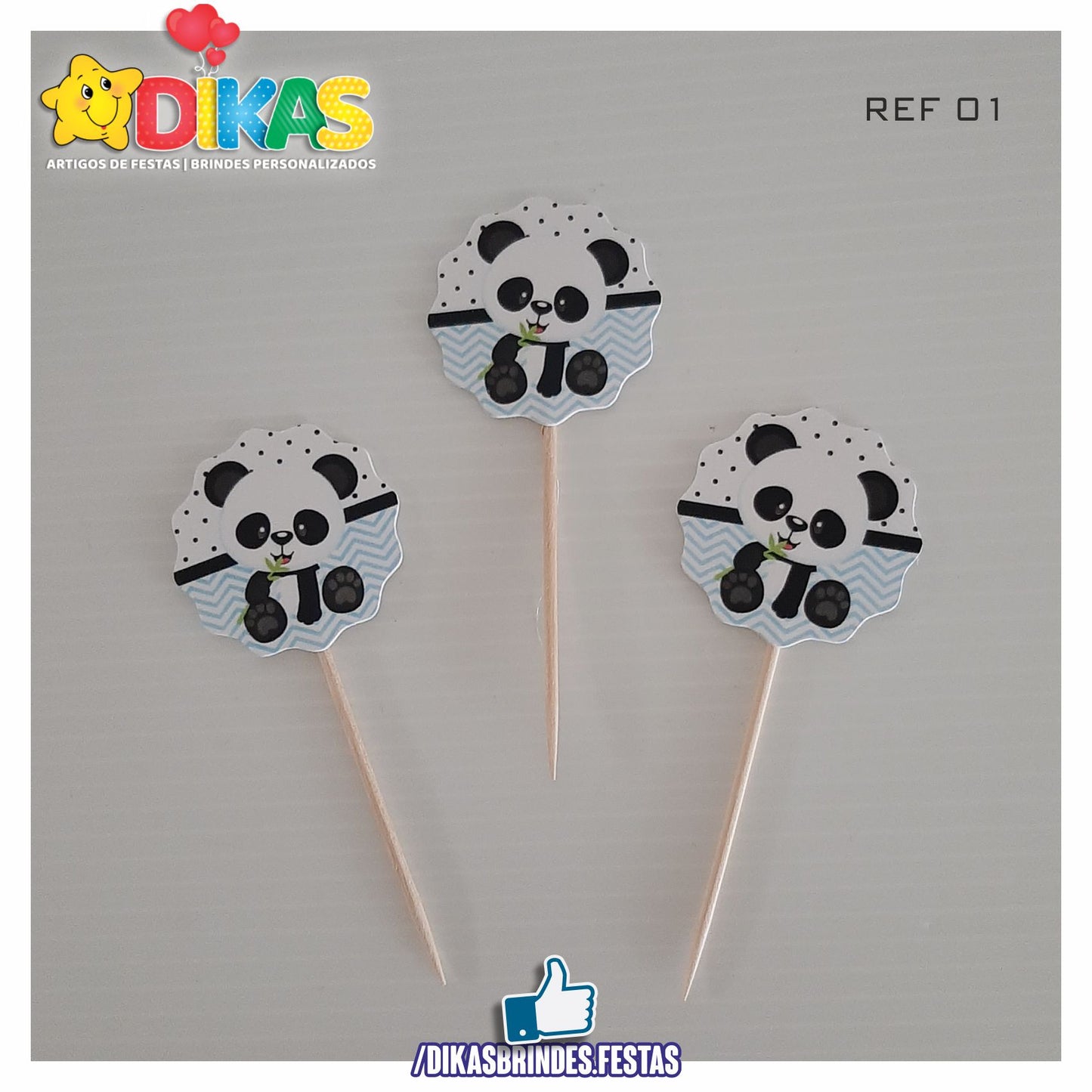 TOPPERS SIMPLES - PANDA BEBÉ
