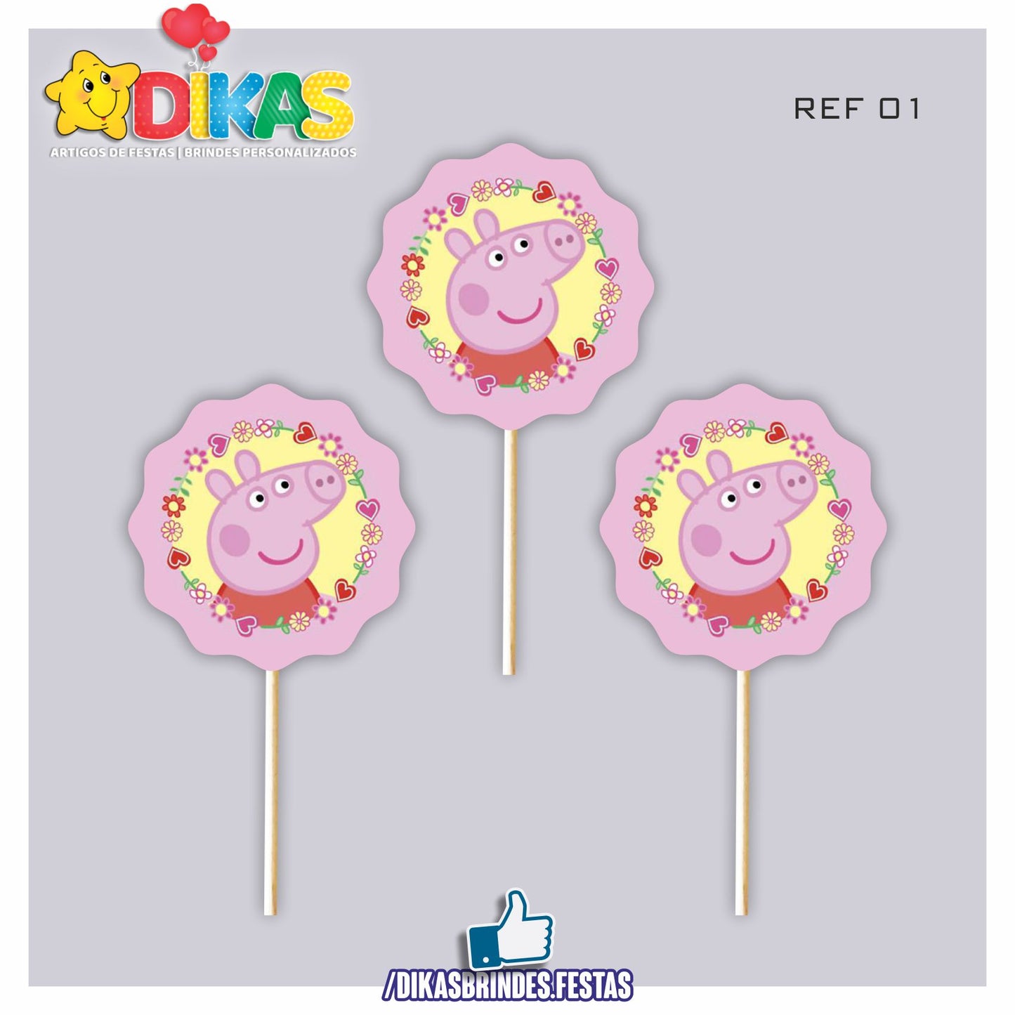 TOPPERS SIMPLES - PORQUINHA PEPPA