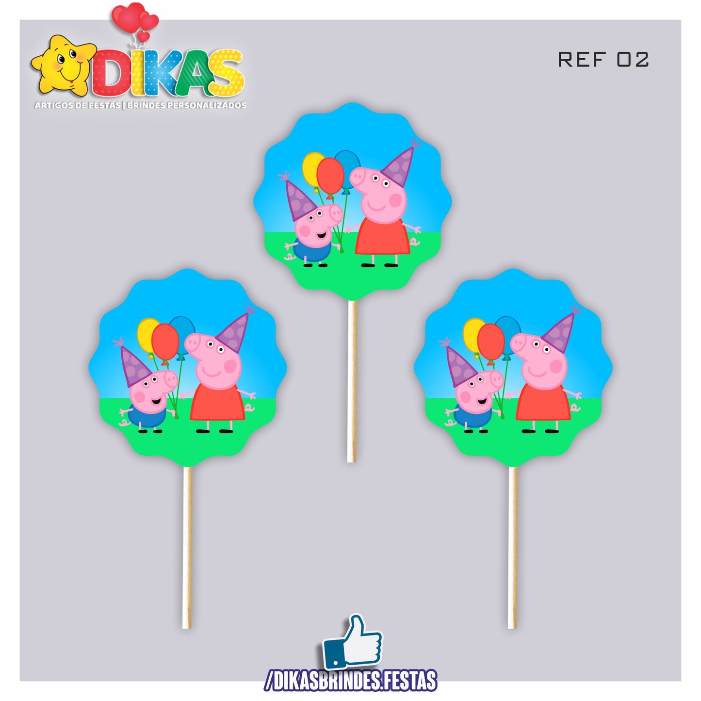 TOPPERS SIMPLES - PORQUINHA PEPPA