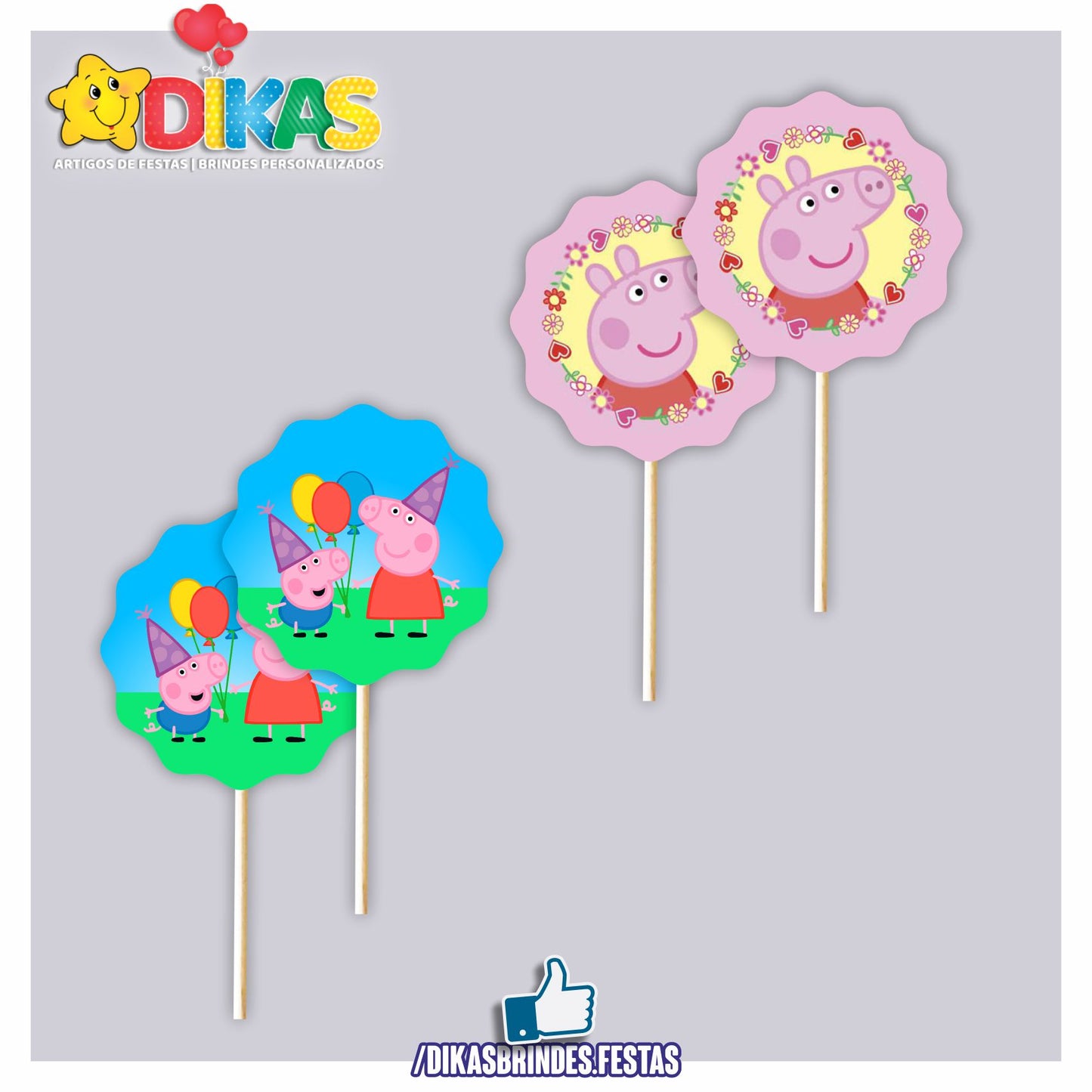 TOPPERS SIMPLES - PORQUINHA PEPPA