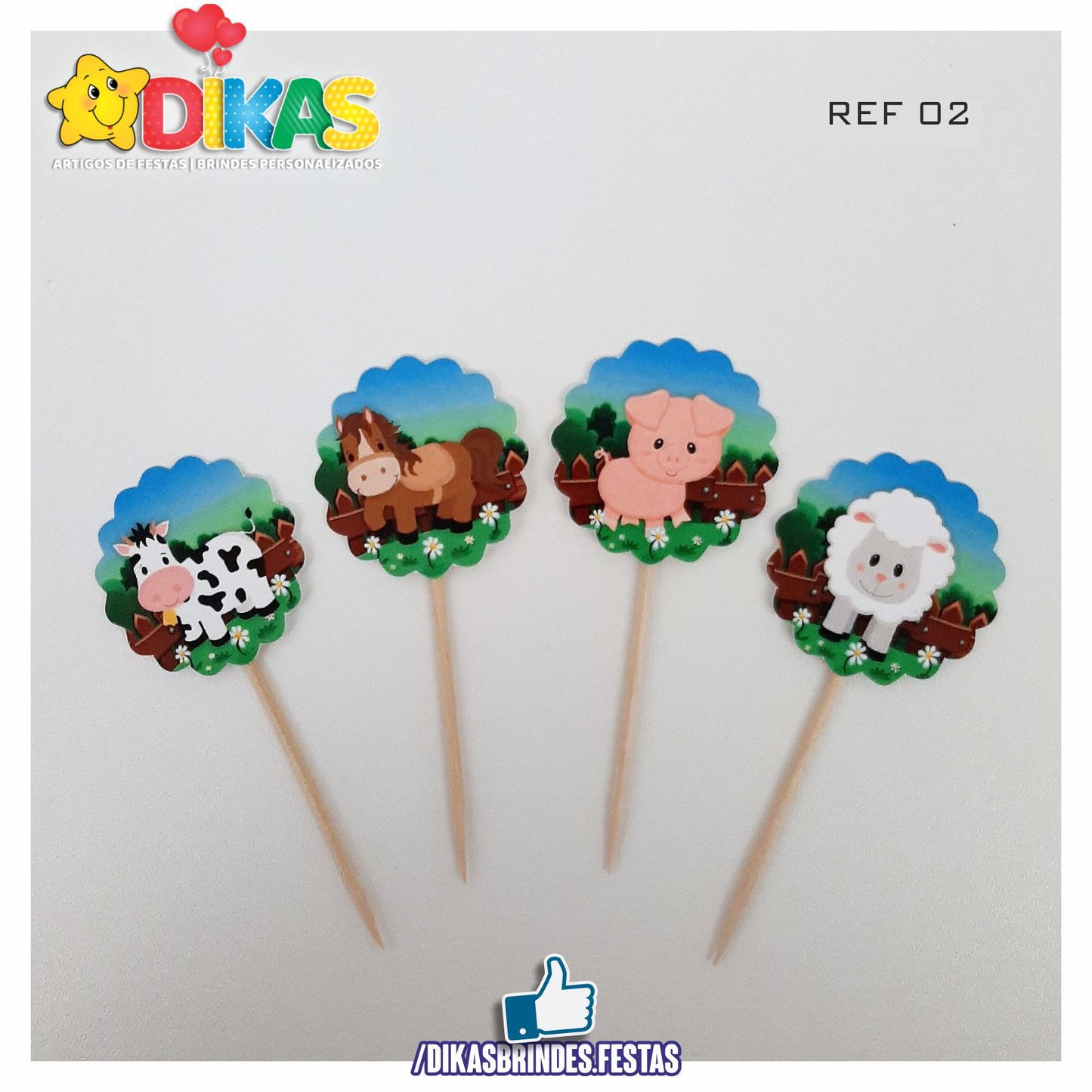 TOPPERS SIMPLES - ANIMAIS DA QUINTA