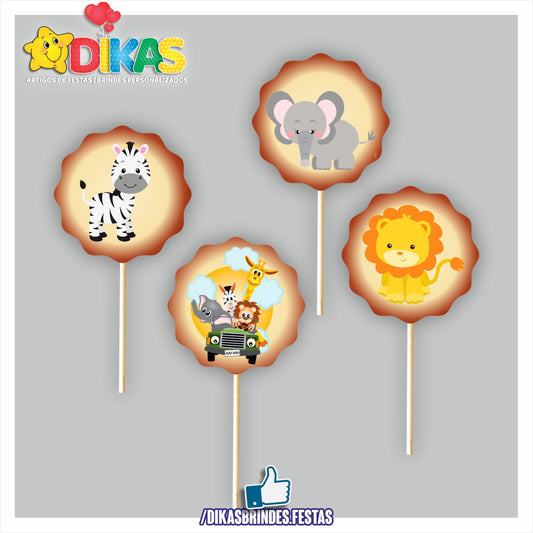 TOPPERS SIMPLES - ANIMAIS DA SELVA