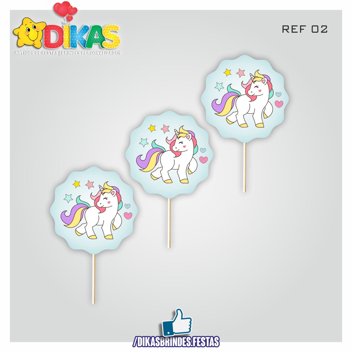 TOPPERS SIMPLES - UNICÓRNIO