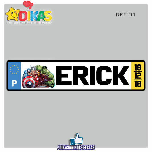 MATRICULA PERSONALIZADA - AVENGERS