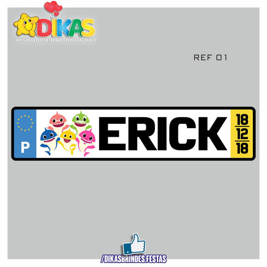 MATRICULA PERSONALIZADA - BABY SHARK