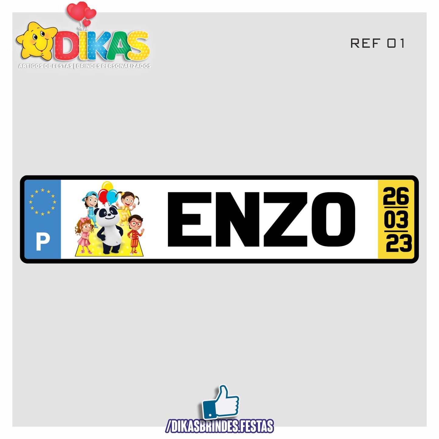 MATRICULA PERSONALIZADA - PANDA E OS CARICAS