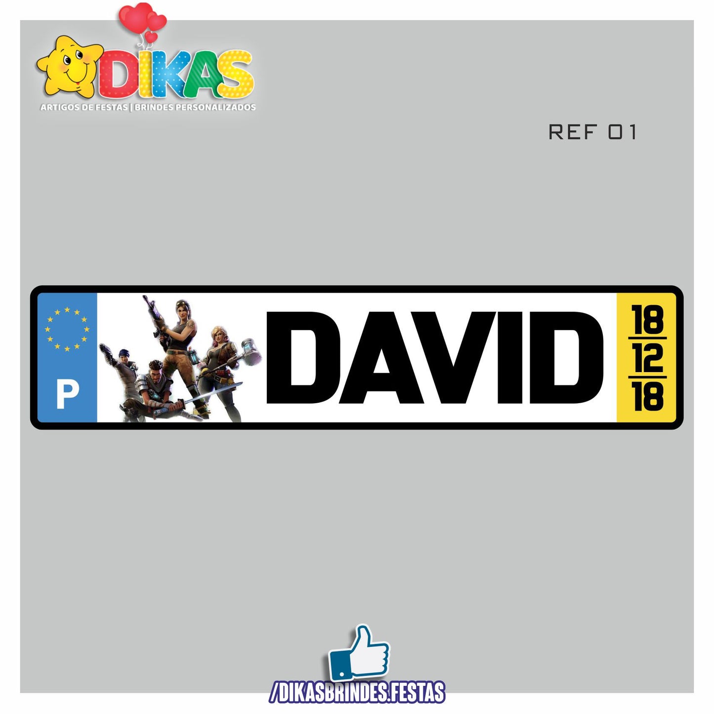 MATRICULA PERSONALIZADA - FORTNITE