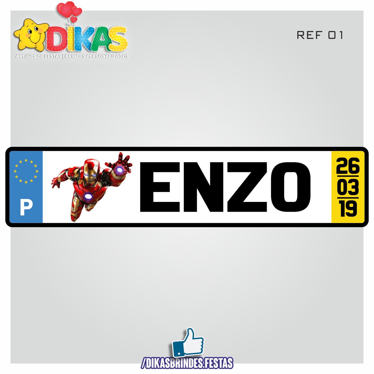 MATRICULA PERSONALIZADA - IRON MAN