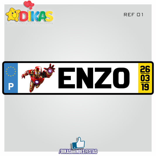 MATRICULA PERSONALIZADA - IRON MAN