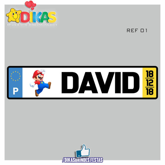 MATRICULA PERSONALIZADA - MARIO BROS
