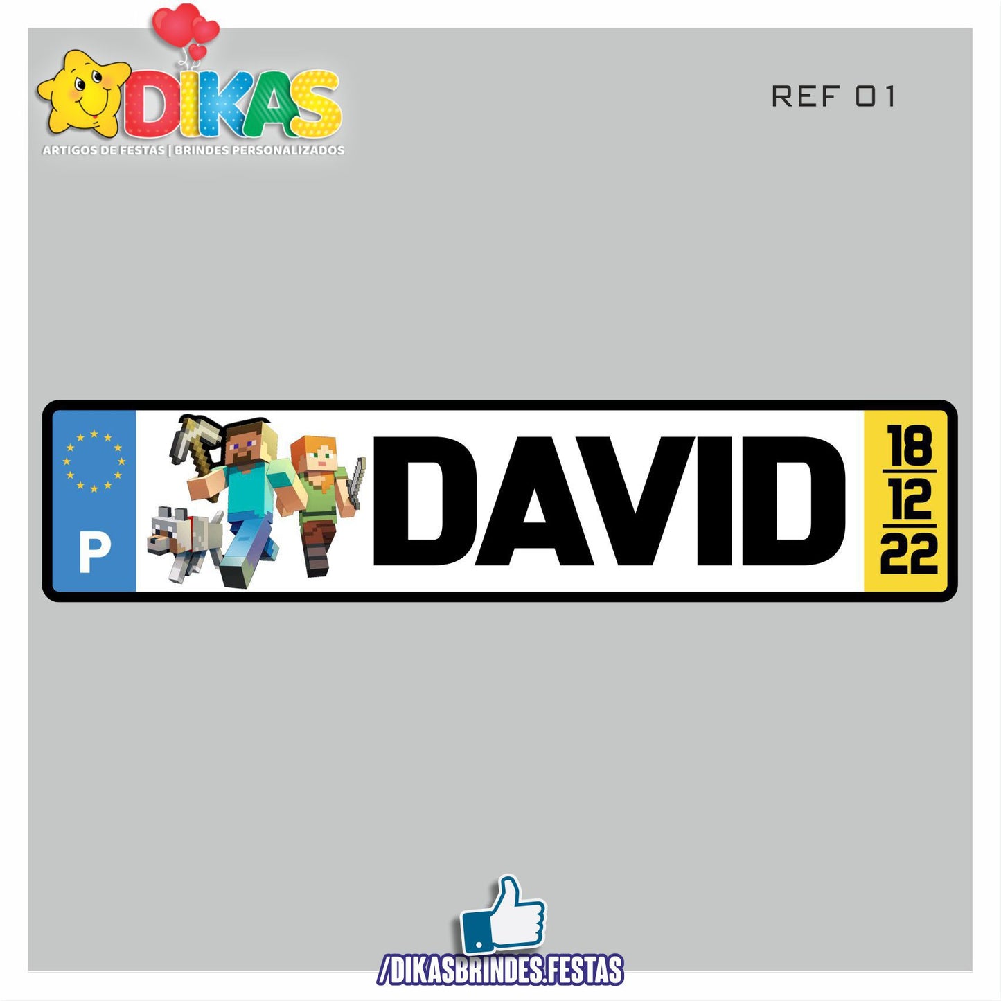 MATRICULA PERSONALIZADA - MINECRAFT