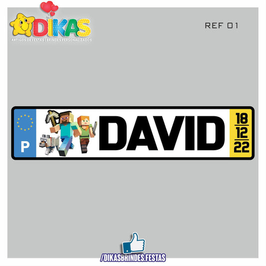 MATRICULA PERSONALIZADA - MINECRAFT