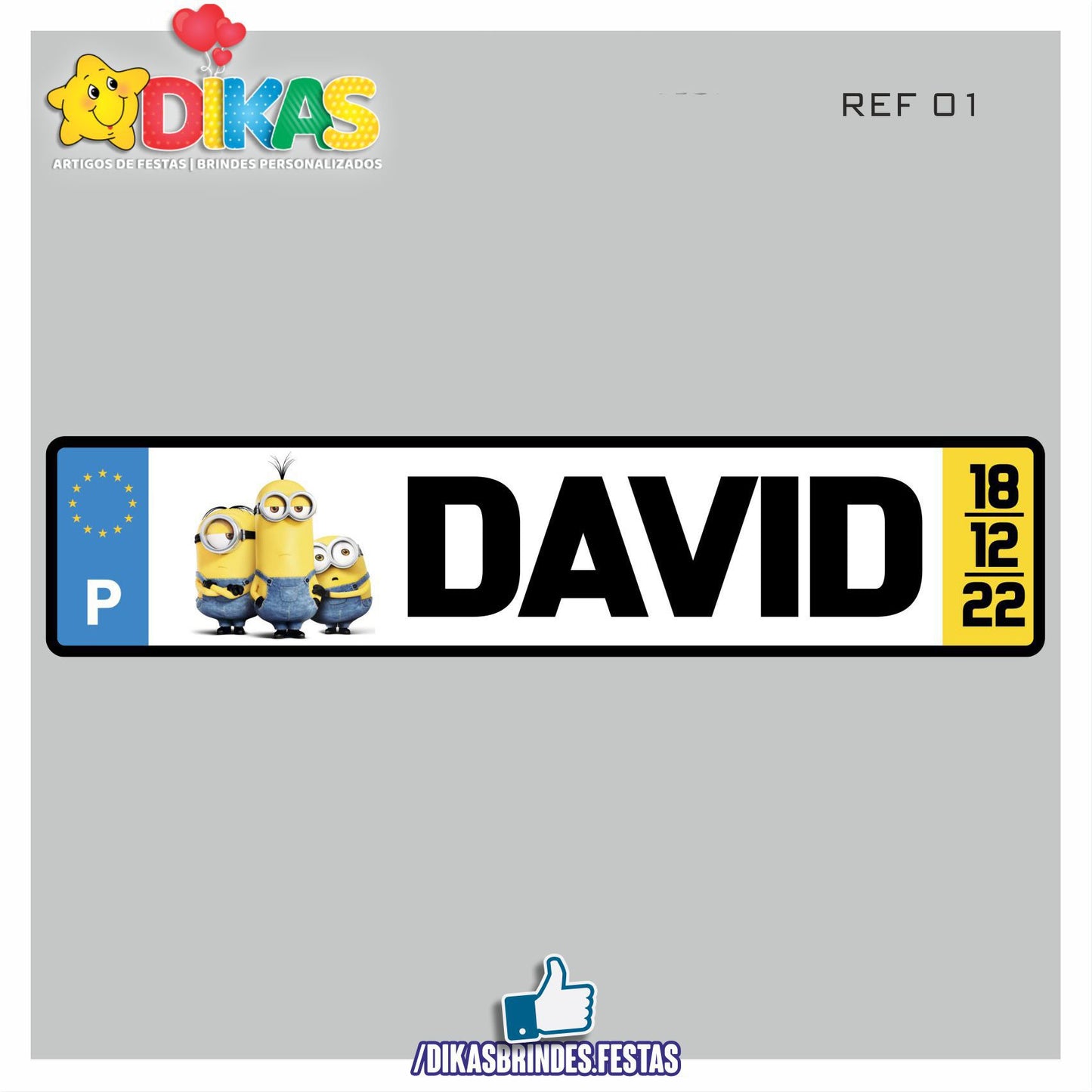 MATRICULA PERSONALIZADA - MINIONS