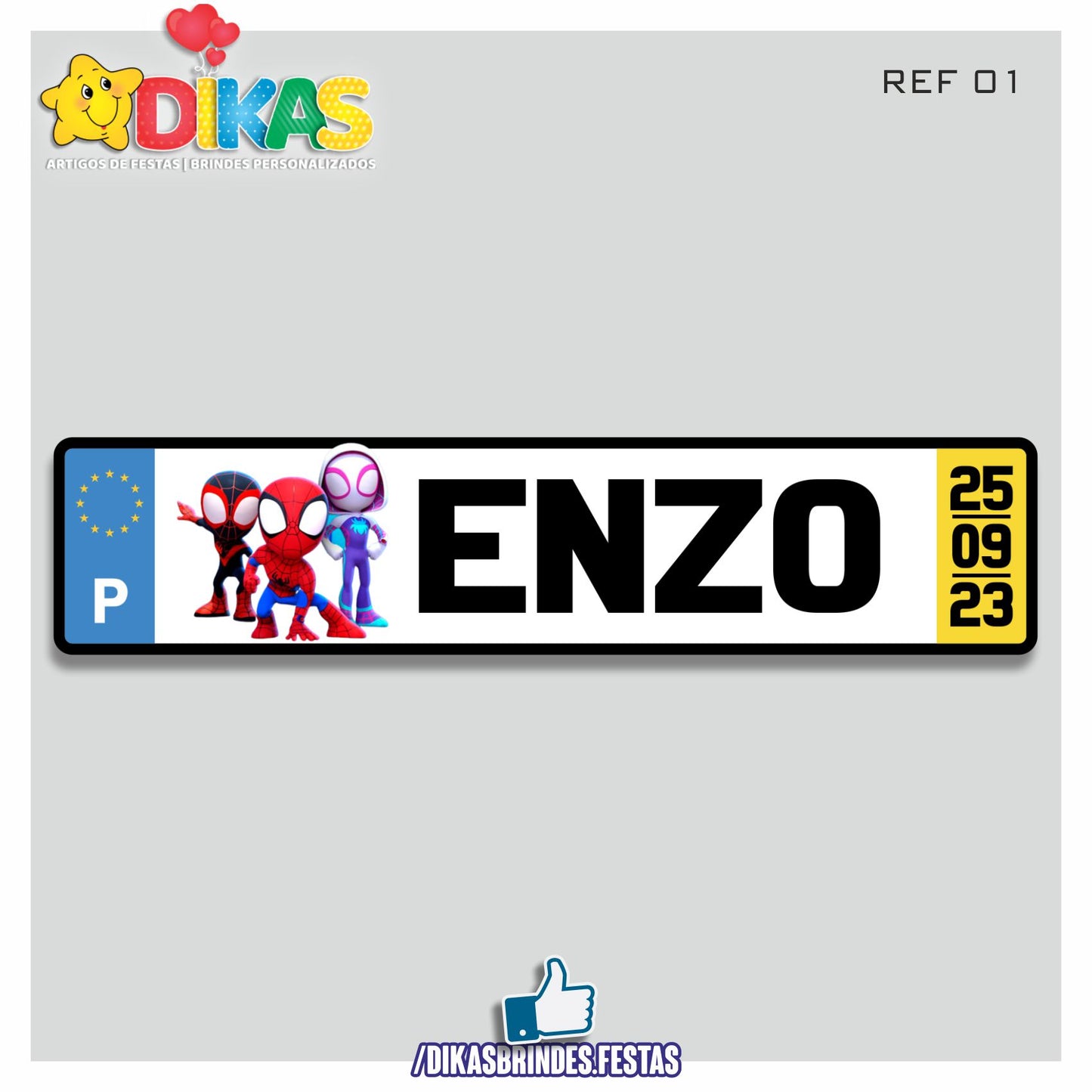 MATRICULA PERSONALIZADA - SPIDEY