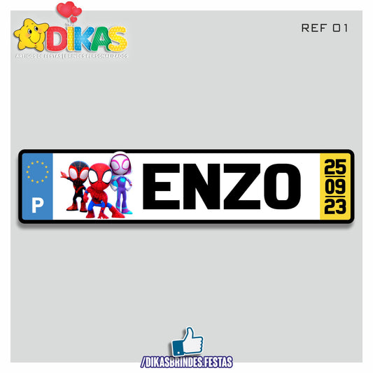 MATRICULA PERSONALIZADA - SPIDEY