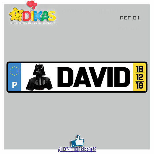 MATRICULA PERSONALIZADA - STAR WARS