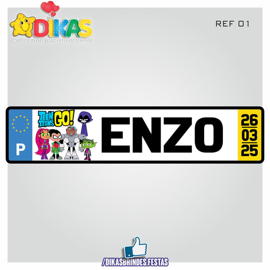 MATRICULA PERSONALIZADA - TEEN TITANS GO