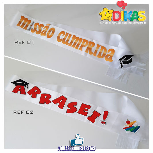 FAIXA "TIPO MISS" COMEMORATIVA - FINALISTAS