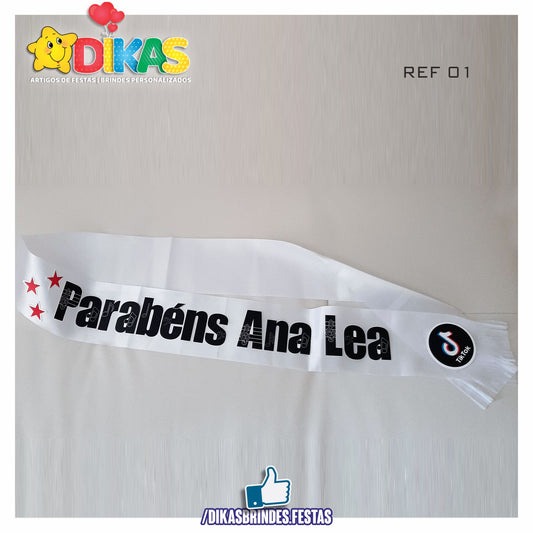 FAIXA "TIPO MISS" COMEMORATIVA - TIK TOK