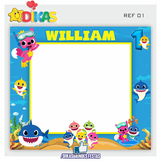 MOLDURA PARA FOTOS - BABY SHARK