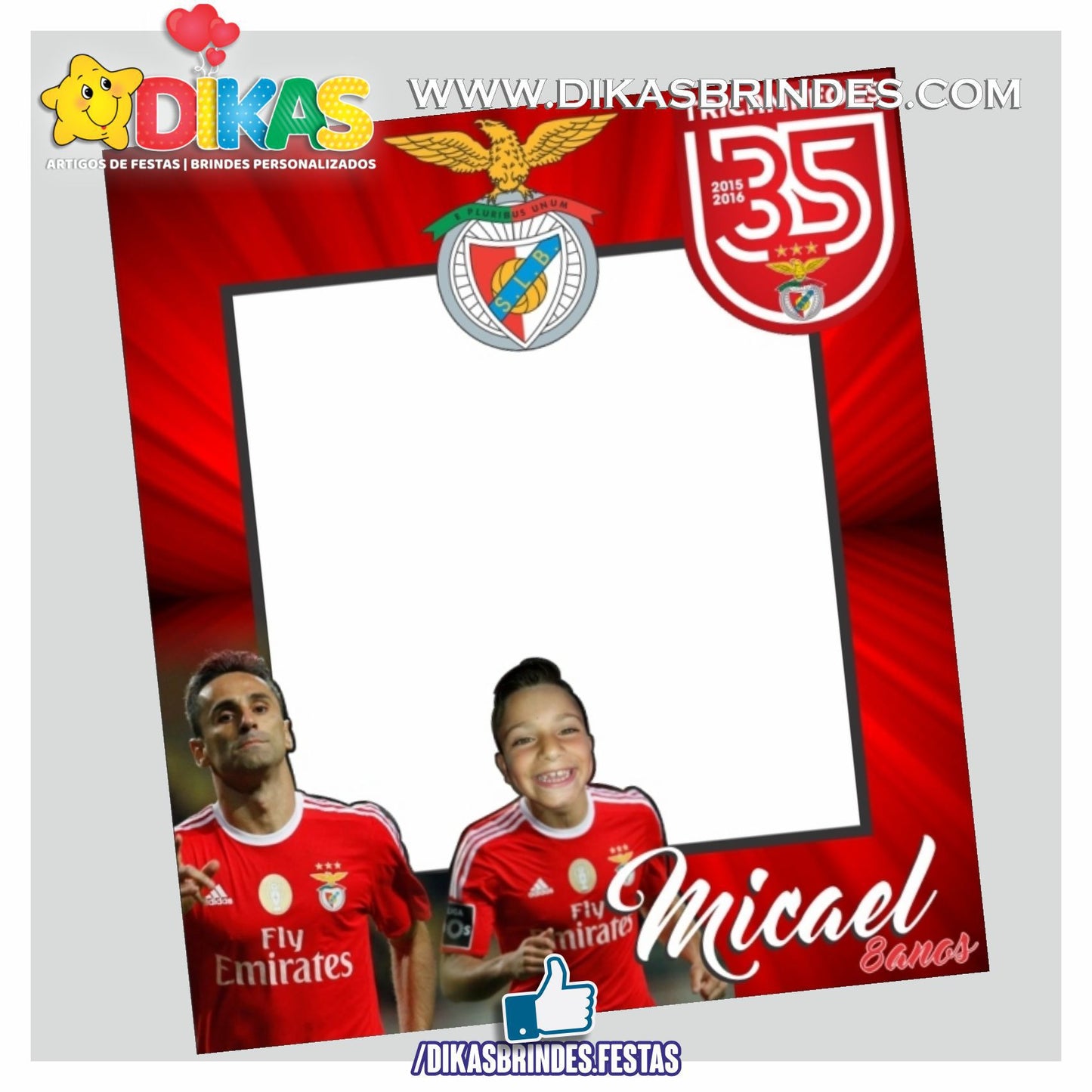 MOLDURA PARA FOTOS - FUTEBOL BENFICA