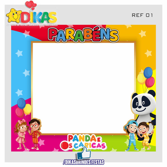 MOLDURA PARA FOTOS - PANDA E OS CARICAS