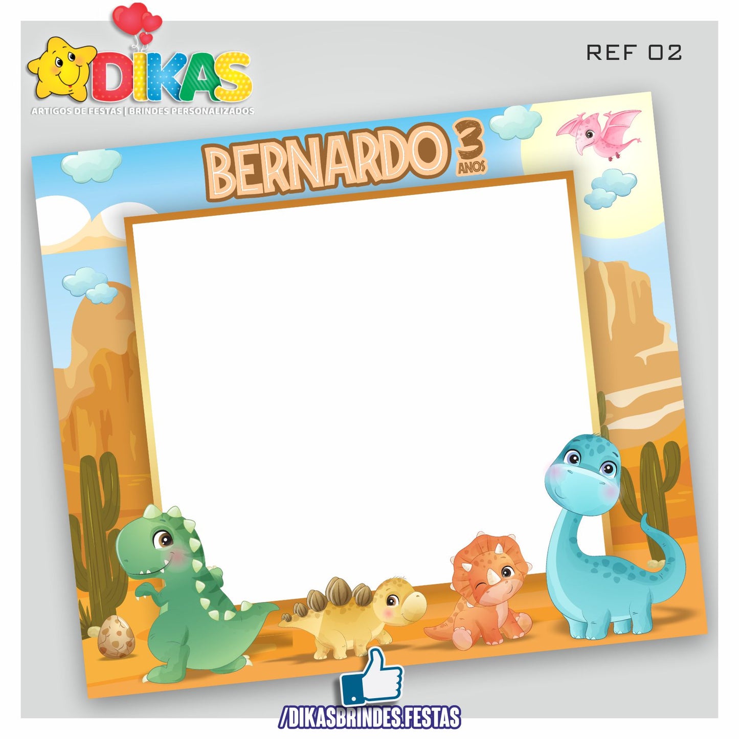 MOLDURA PARA FOTOS - DINOSSAUROS