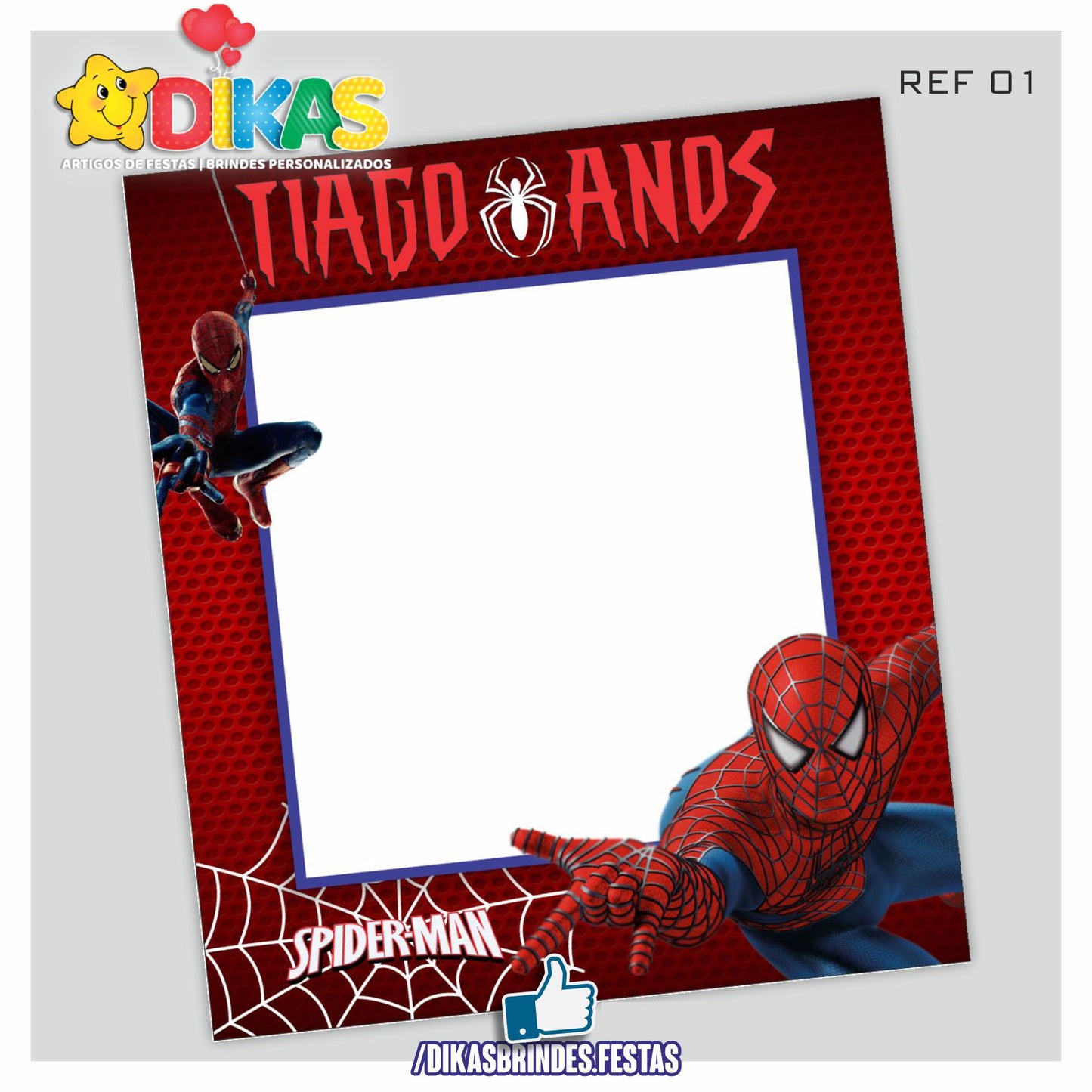 MOLDURA PARA FOTOS - HOMEM ARANHA