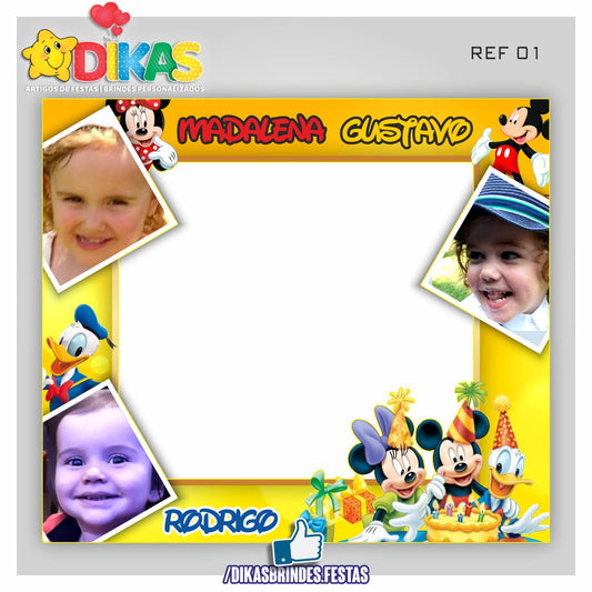 MOLDURA PARA FOTOS - MICKEY E OS AMIGOS